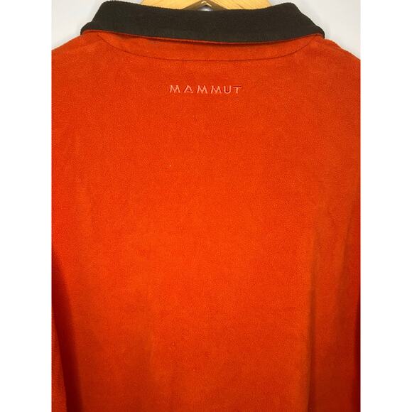 Mammut Half Zip Fleece Pullover Jacket Men’s Size L Orange Tecnopile Outdoor - Picture 4 of 6